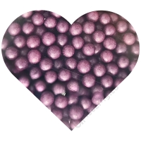 Perełki pastelowe fioletowe 4mm posypka cukrowa 250g