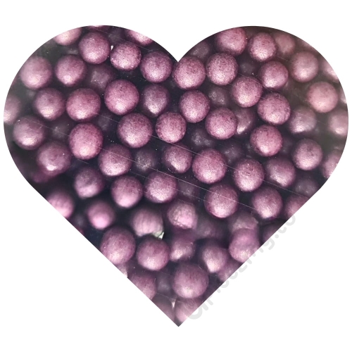 Perełki pastelowe fioletowe 4mm posypka cukrowa 250g