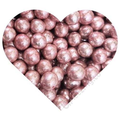 Różowe czekoladowe perełki
