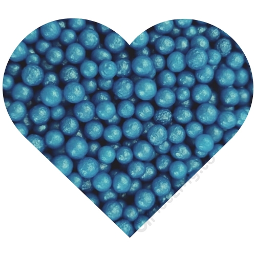 Niebieskie Perełki 4mm błyszcząca posypka cukrowa 250g