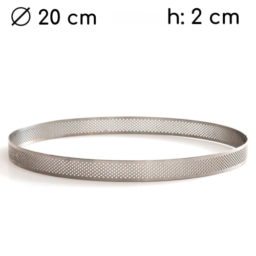 Rant perforowany do tartaletek tarty h2 Decora 20cm