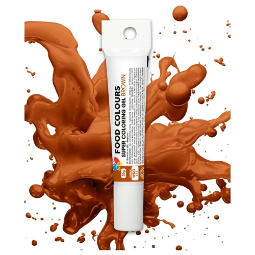 Barwnik spożywczy żel w tubce Food Colours Brązowy 20g