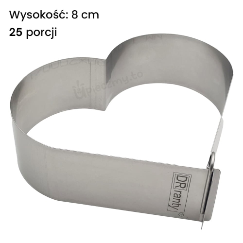 Rant cukierniczy Serce Dorosiowe ranty h8 na 25 porcji