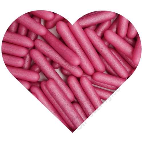 Makaroni Fuksja podłużna posypka cukrowa 60g