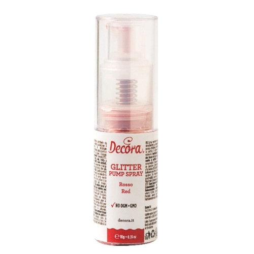 Czerwony brokat spray w pompce metaliczny pyłek Decora 10g