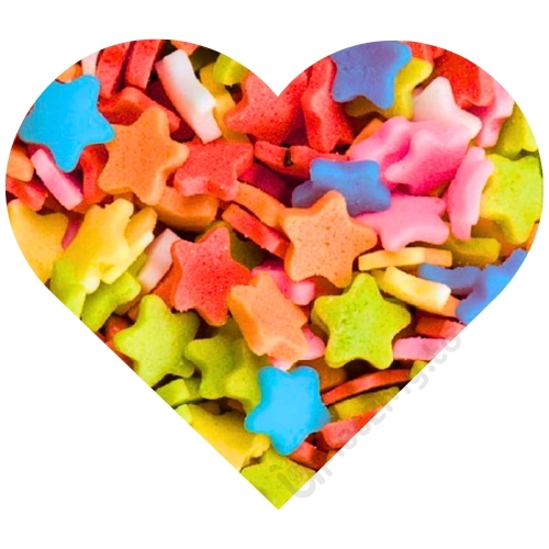 Kolorowe Gwiazdki posypka cukrowa konfetti mix 100g