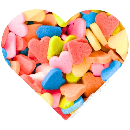 Kolorowe Serduszka posypka cukrowa konfetti mix 100g