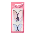 Waflowe motylki na tort - pastelowe