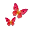 Motyle waflowe na tort Różowe motylki 4-5cm 8szt