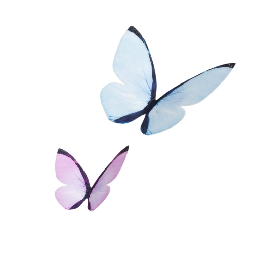 Motyle waflowe na tort Pastelowe motylki 4-5cm 8szt