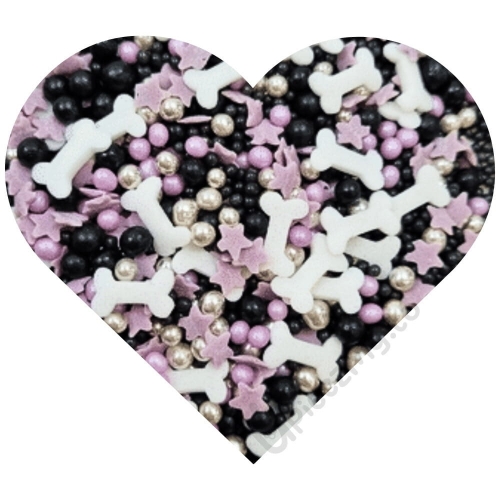 Posypka cukrowa Halloween mix Kości Gwiazdki 60g.jpg