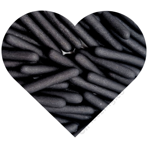 Czarne Makaroni podłużna posypka cukrowa 60g