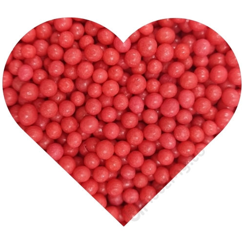 Perełki Maczki czerwone 2mm posypka cukrowa 60g