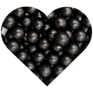 Czarne Perełki 4mm błyszcząca posypka cukrowa 60g