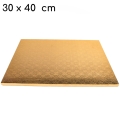 Podkład pod tort prostokątny powlekany sztywny Złoty 30x40cm