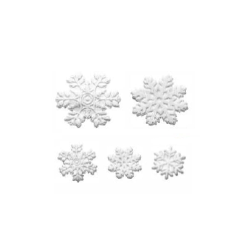 Płatki śniegu śnieżynki świąteczne figurki cukrowe 30szt