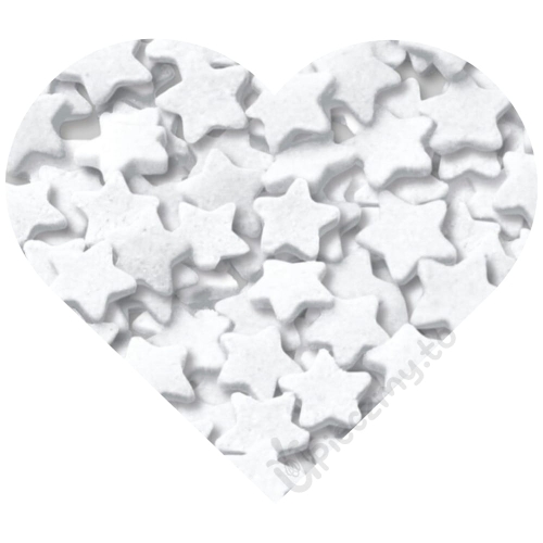 Białe gwiazdki posypka cukrowa konfetti 40g