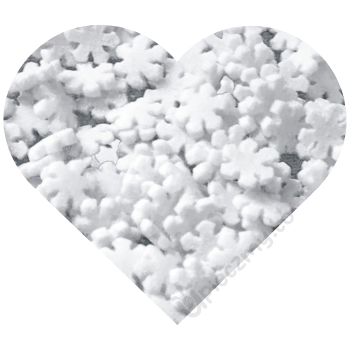 Płatki śniegu białe posypka cukrowa konfetti 40g