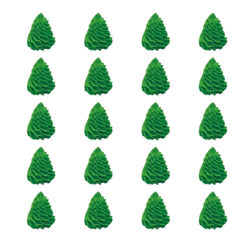 Choinki 3D stojące świąteczne figurki cukrowe Zielone 20szt