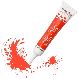 Barwnik spożywczy w żelu tubka Saracino Koralowy Czerwony 20g