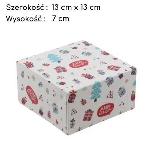 Pudełko na ciasto Boże Narodzenie karton Prezenty 13x13