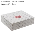 Pudełko na ciasto Boże Narodzenie karton Renifery 25x21x7cm