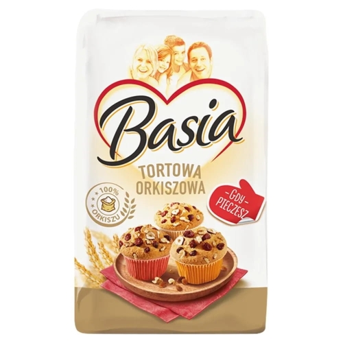 Mąka orkiszowa typ 450 Basia Tortowa 100% orkiszu 900g