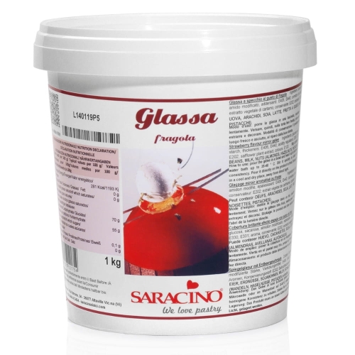 Polewa lustrzana owocowa Mirror Glaze Saracino Truskawka 1kg