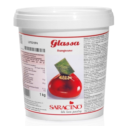 Polewa lustrzana owocowa Mirror Glaze Saracino Malina 1kg