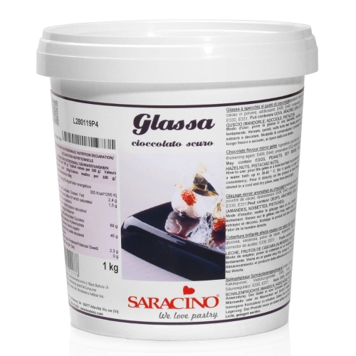 Polewa lustrzana Mirror Glaze Saracino Ciemna Czekolada 1kg